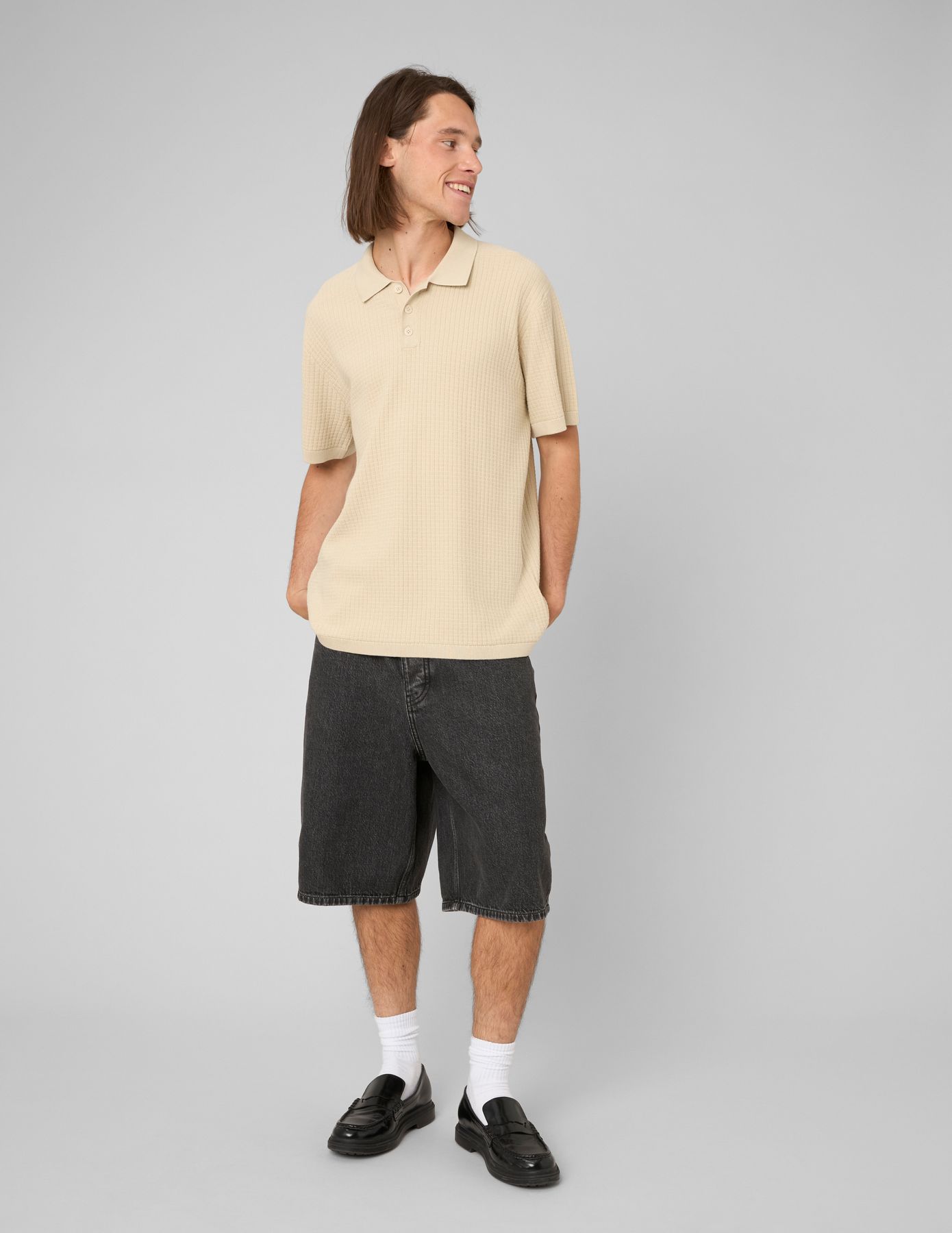 Polo maille c&ocirc;tel&eacute;e