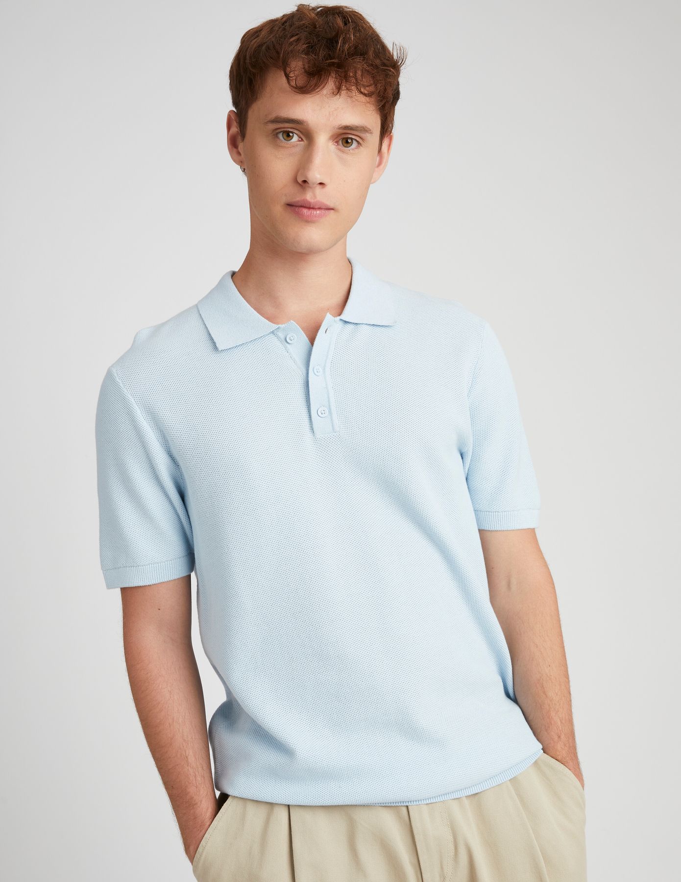 Polo matière fantaisie