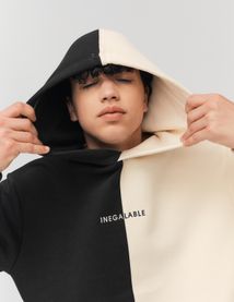 Sweat à capuche colorblock