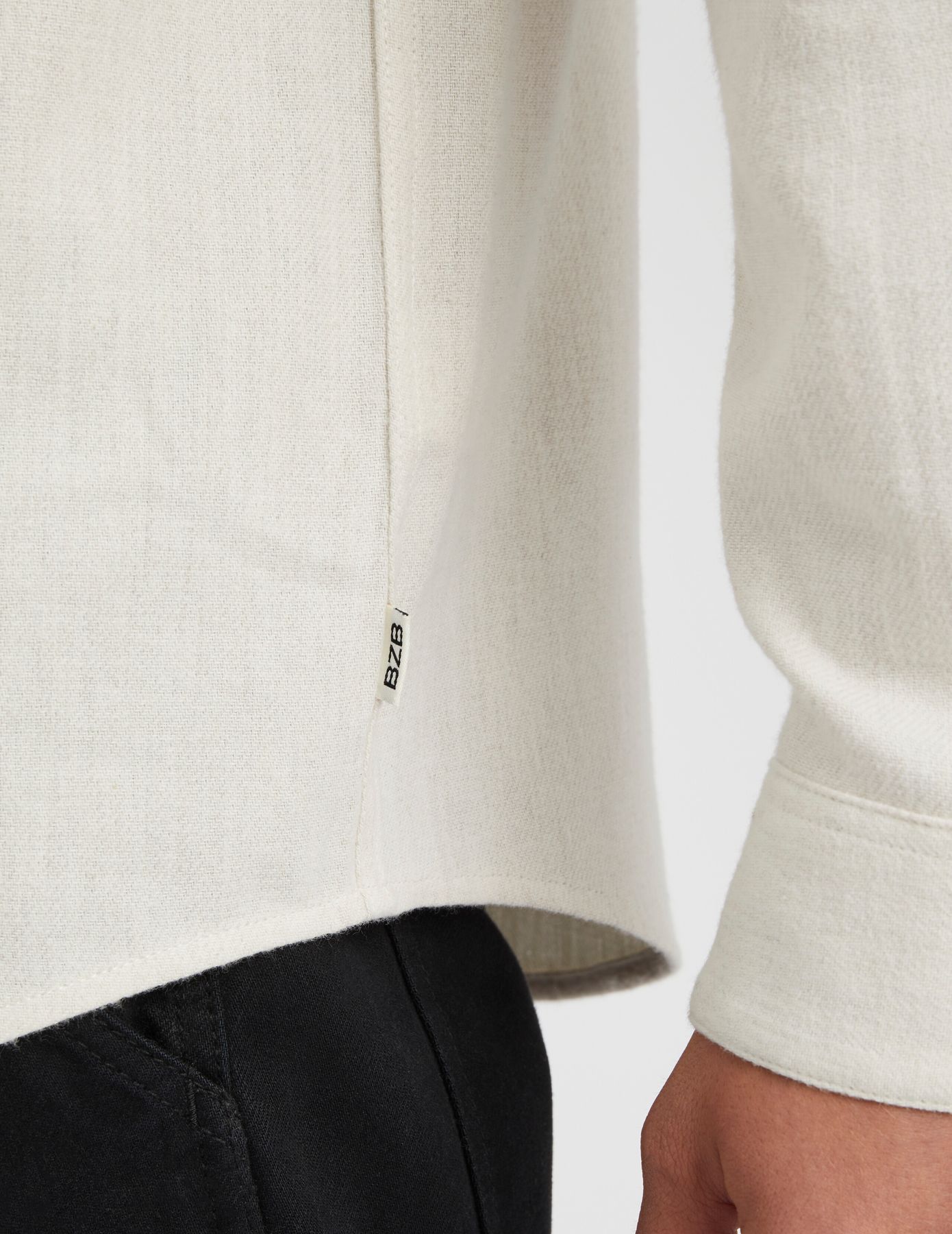 Chemise droite flanelle unie