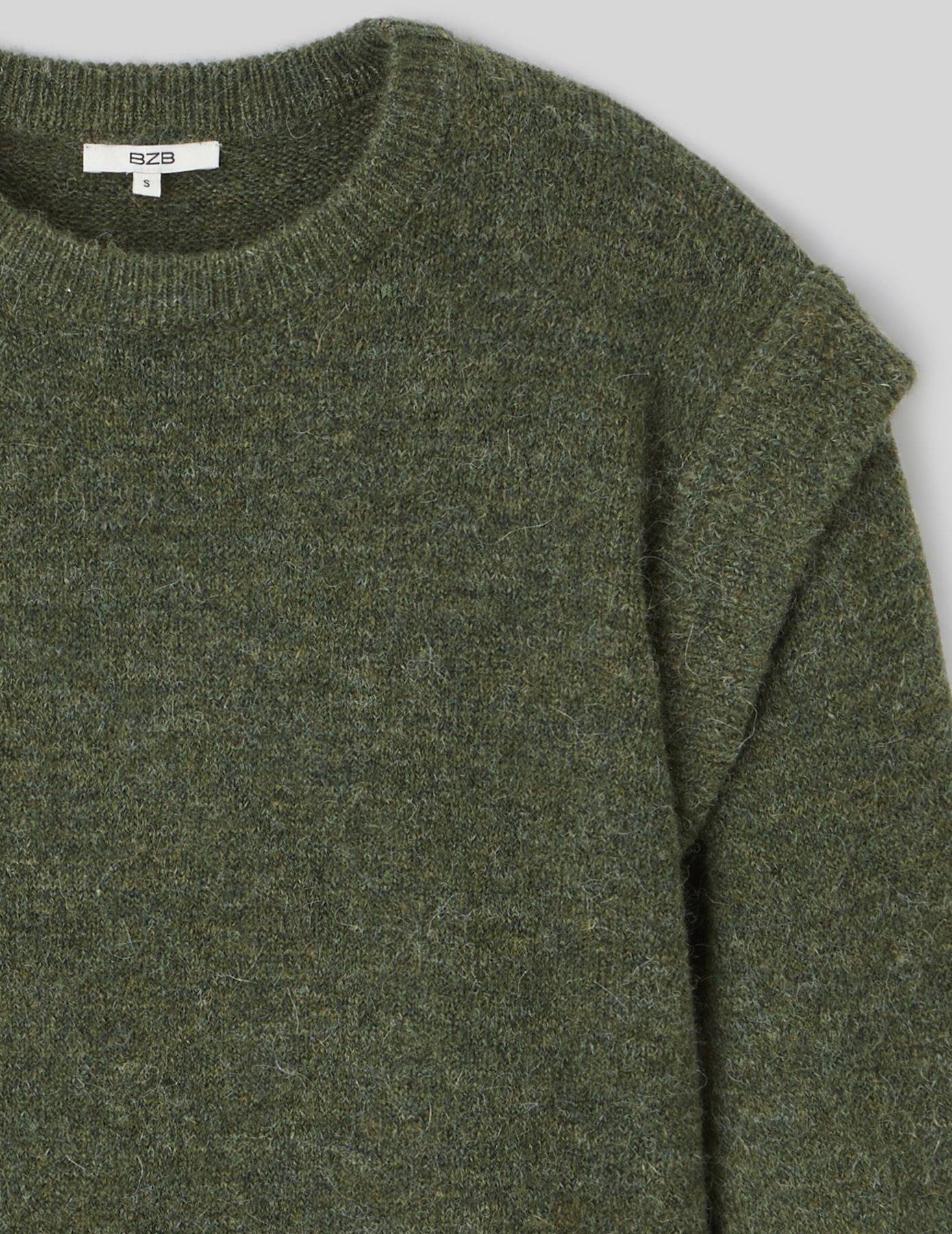 Pull col rond chiné