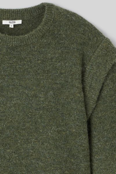 Pull col rond chiné