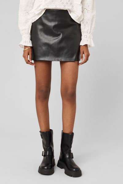 Jupe short en tissu enduit