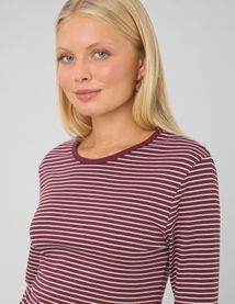 T-shirt ray&eacute; manches longues