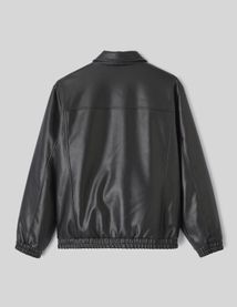 Blouson zippée en tissu enduit