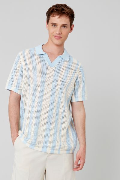 Polo matière fantaisie