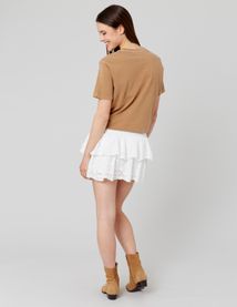 Jupe courte broderie anglaise