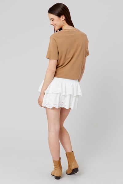 Jupe courte broderie anglaise