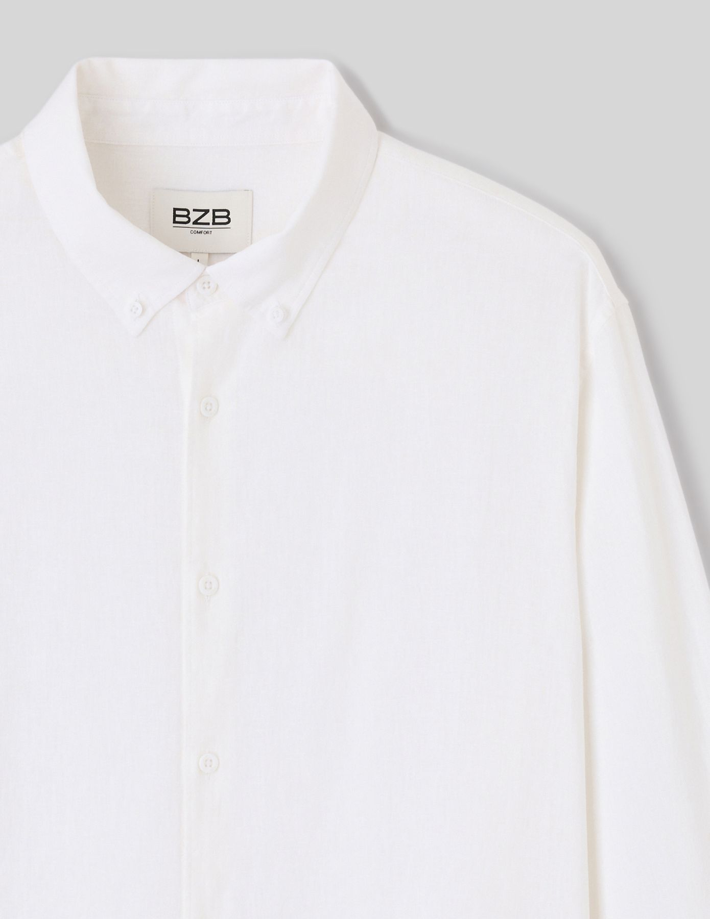 Chemise manches longues viscose lin