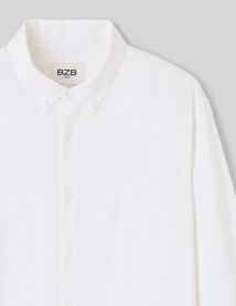 Chemise manches longues viscose lin