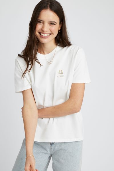 T-shirt imprimé signe astro balance