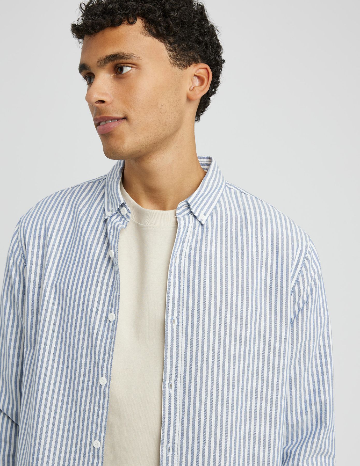 Chemise rayée droite