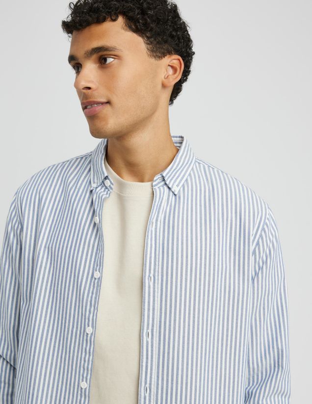 Chemise rayée droite