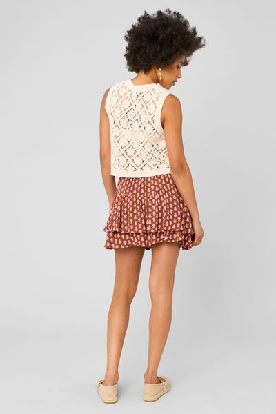 Cardigan sans manches en crochet