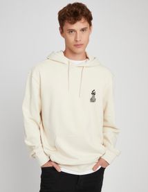 Sweat à capuche broderie poitrine