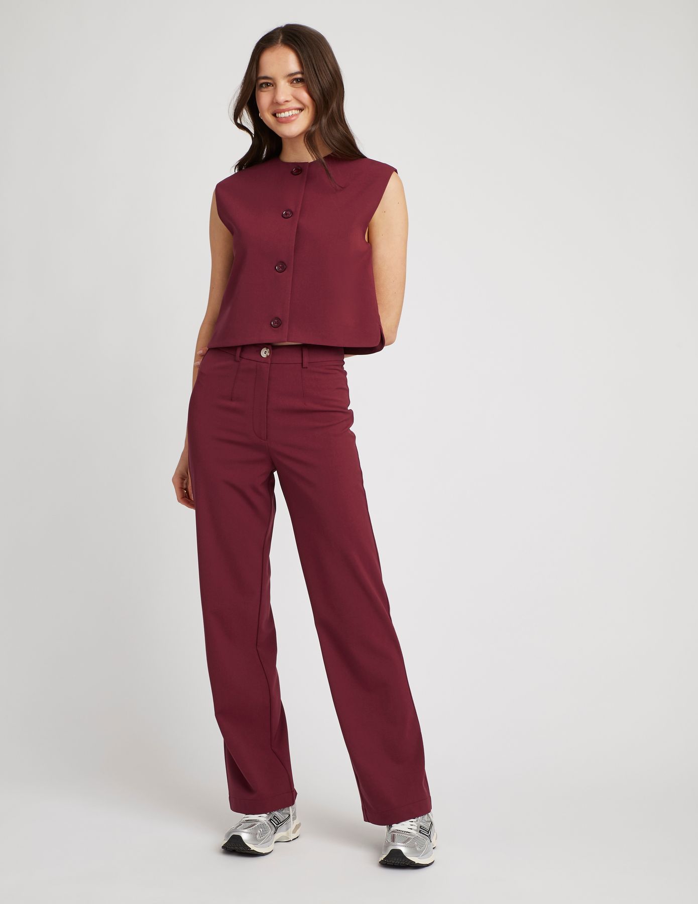 Pantalon tailleur polyester recyclé