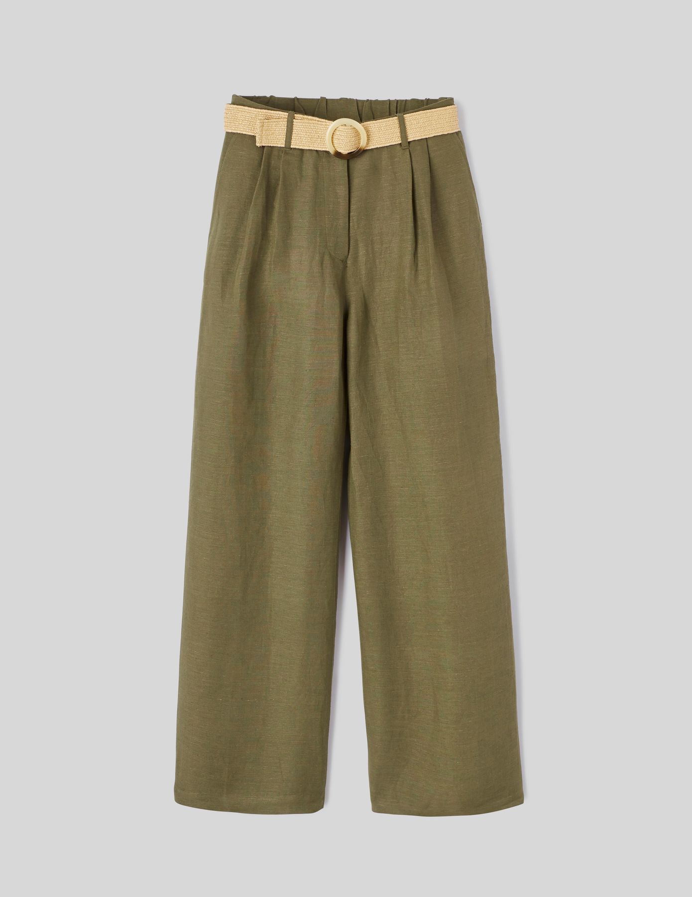 Pantalon lin avec ceinture