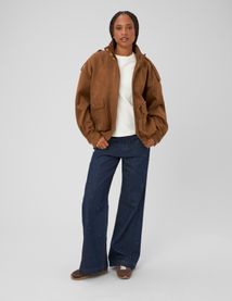 Jean wide leg brod&eacute;