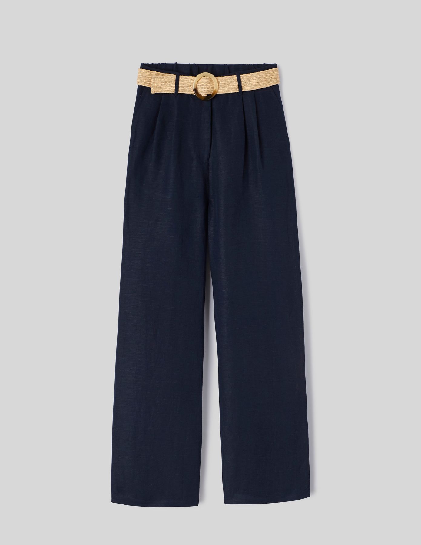 Pantalon lin avec ceinture