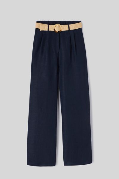 Pantalon lin avec ceinture