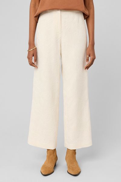 Pantalon fluide brod&eacute;