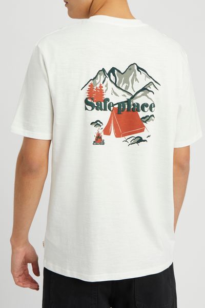 T-shirt mati&egrave;re flamm&eacute; imprim&eacute;
