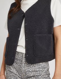 Gilet sans manches en sherpa