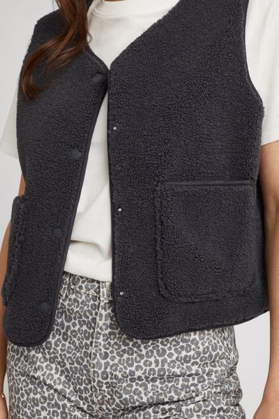 Gilet sans manches en sherpa