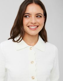 Gilet col polo boutonné