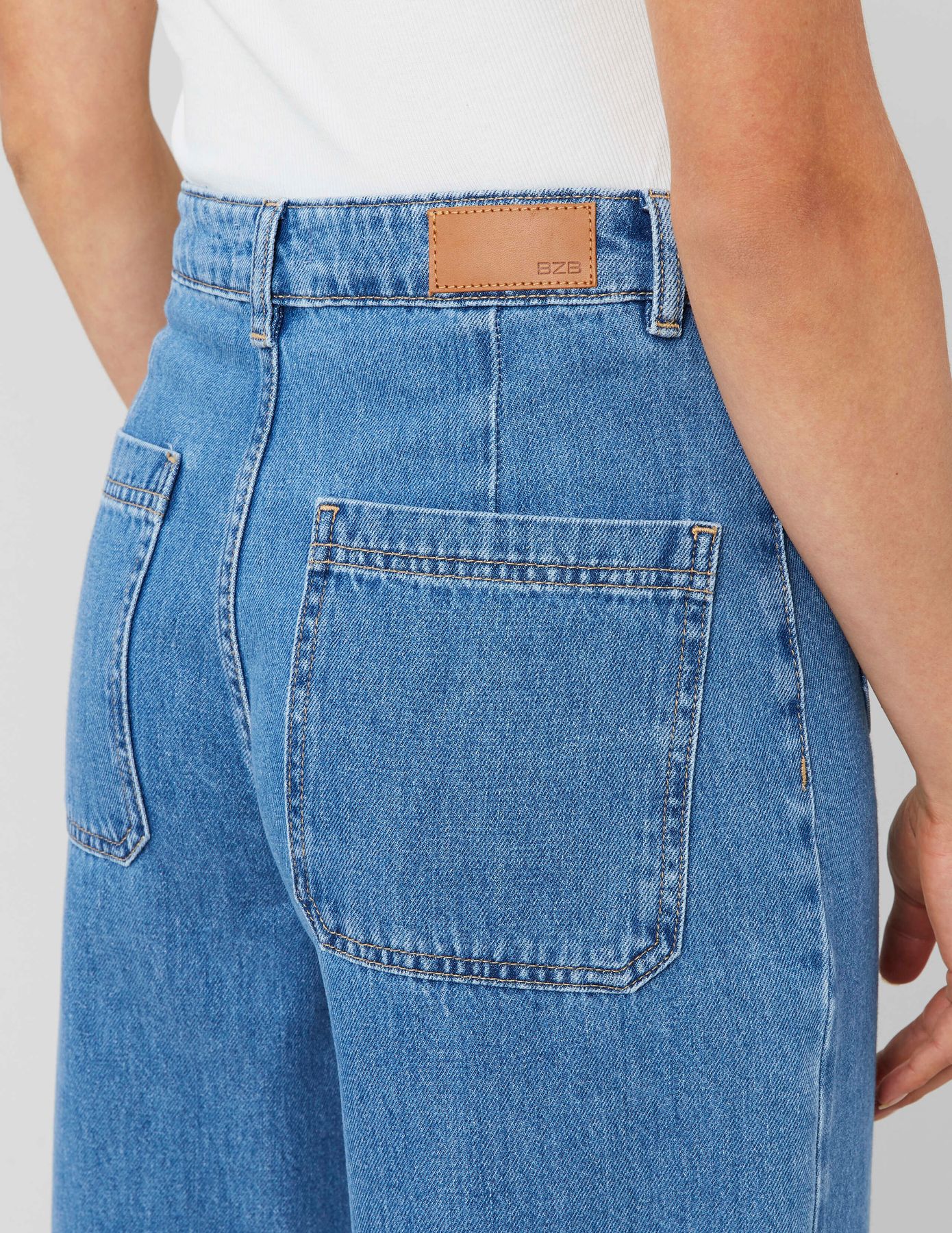 Jean wide leg cropped