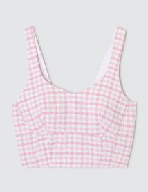 Top corset en tweed