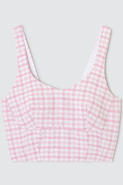 Top corset en tweed