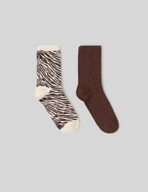 Lot de 2 paires de chaussettes fantaisie