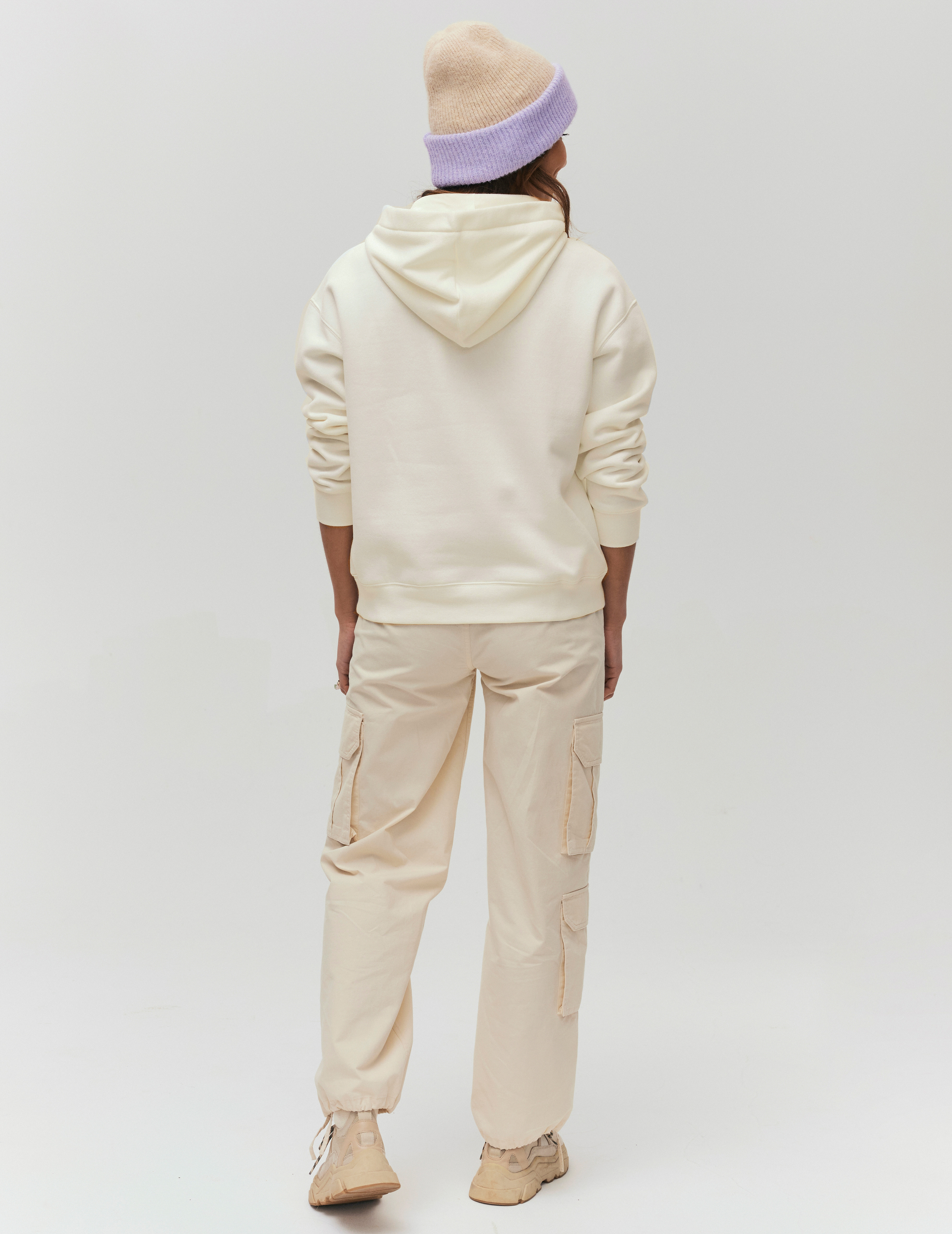 Sweat à Capuche Saint Nazaire Coordonnées - Blanc Vintage, Coupe Classique, 241 G
