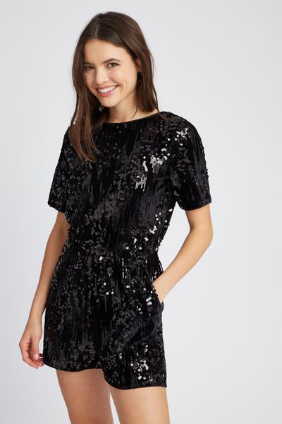 Combishort velours sequins