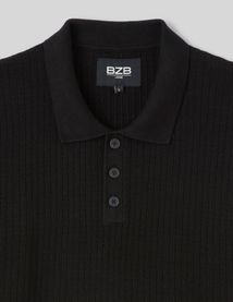 Polo maille c&ocirc;tel&eacute;e