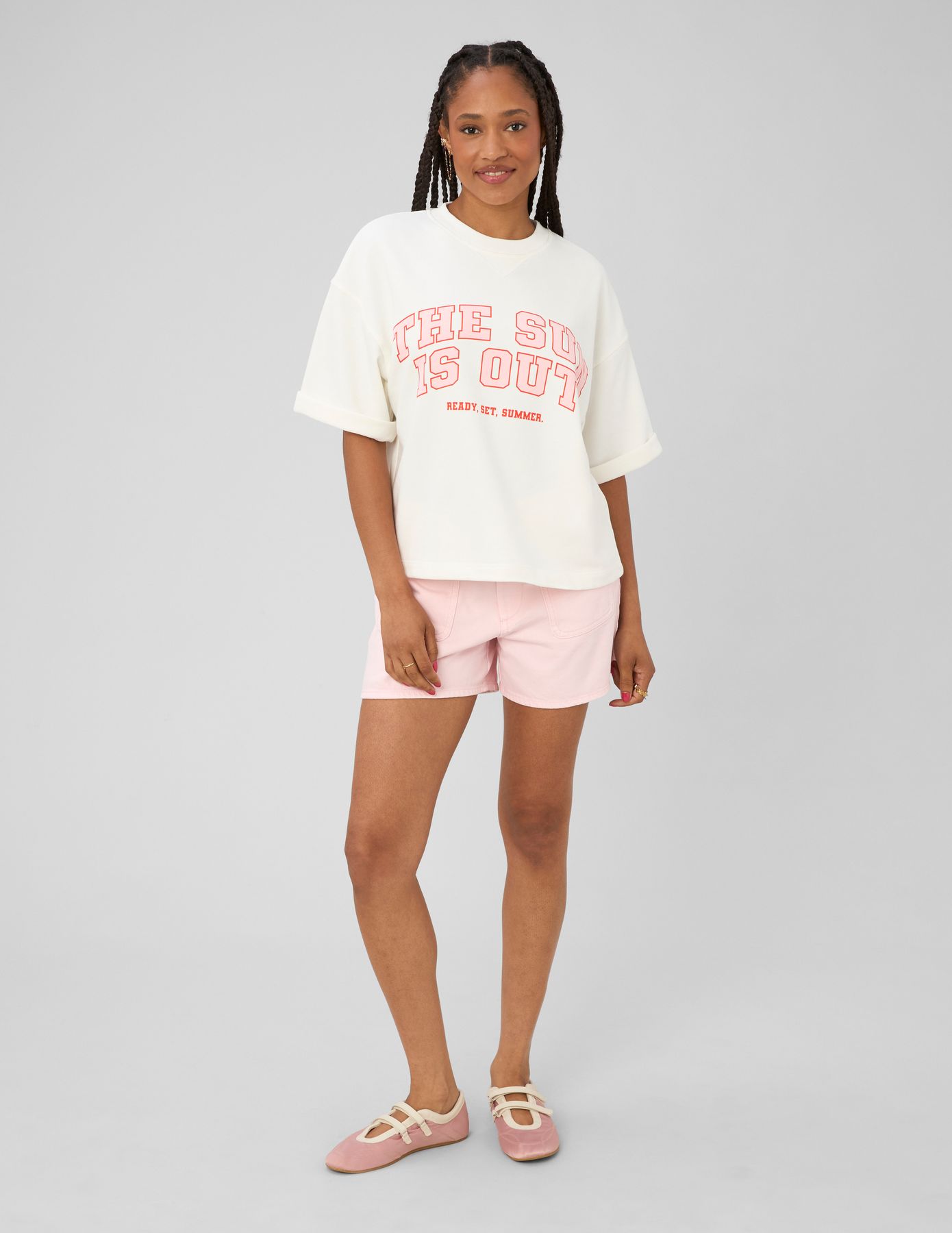 Sweat imprim&eacute; manches courtes