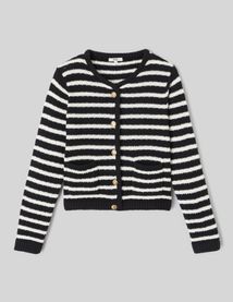 Gilet boutonn&eacute; ray&eacute;