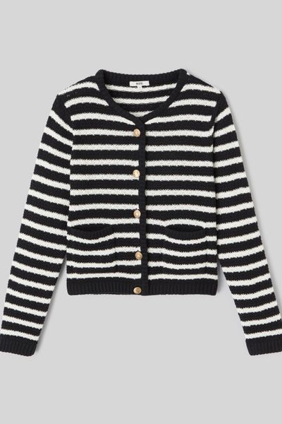 Gilet boutonn&eacute; ray&eacute;