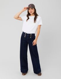 Jean d&eacute;tail boutons dor&eacute;s