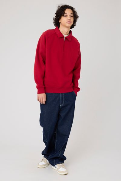 Sweat col polo zippé