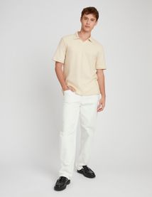 Polo matière fantaisie