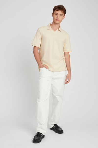 Polo matière fantaisie