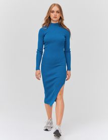 Robe longue à cotes