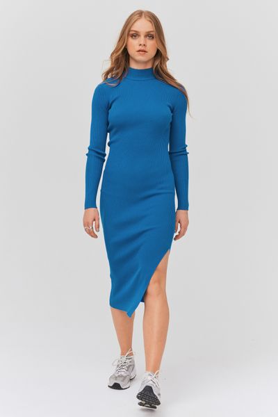 Robe longue à cotes