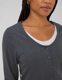 T-shirt manches longues superpos&eacute;