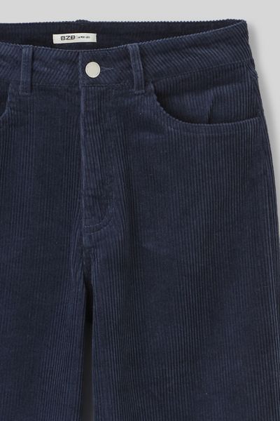 Pantalon wide leg velours