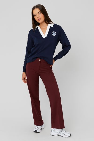 T-shirt col polo broderie poitrine