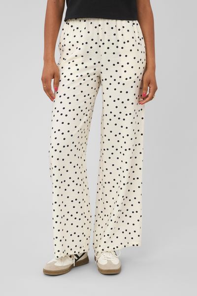 Pantalon fluide &agrave; pois