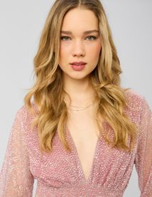 Robe longue pliss&eacute;e